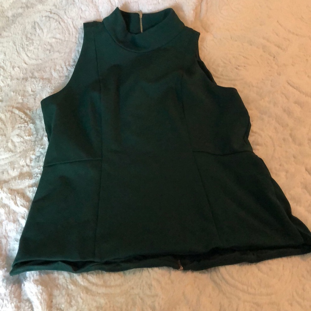 High Neck Zip Back Tank